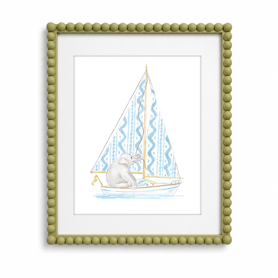Sailing Elephant Art Print