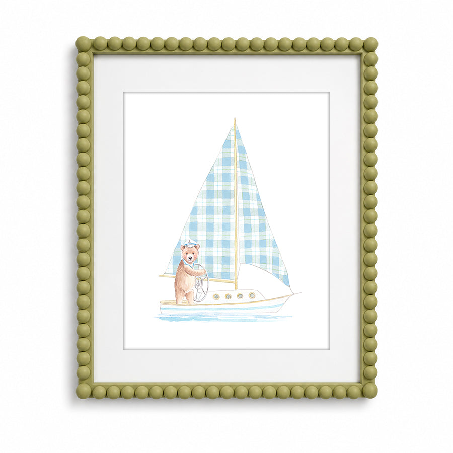 Sailing Bear Art Print