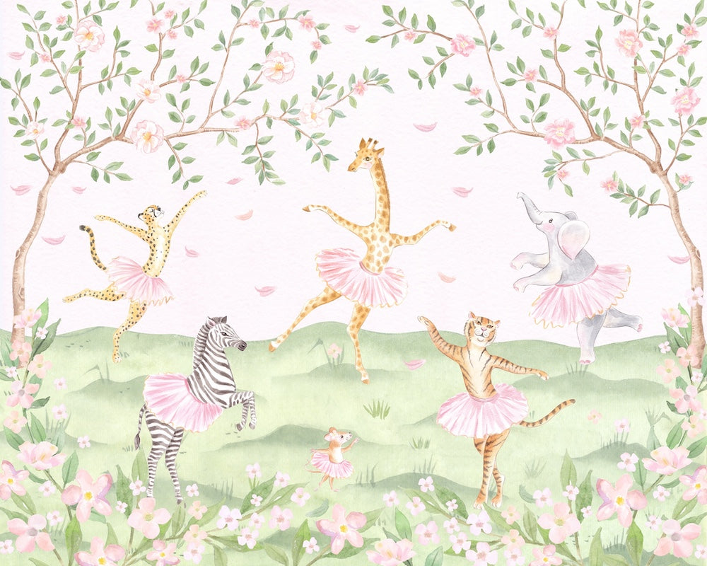 Ballet Safari Animals Art Print