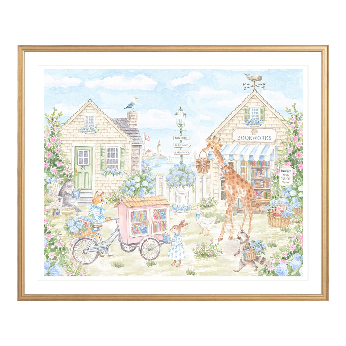 Nantucket Bookstore Art Print
