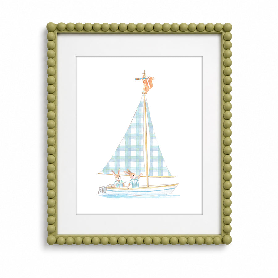 Sailing Bunnies Art Print