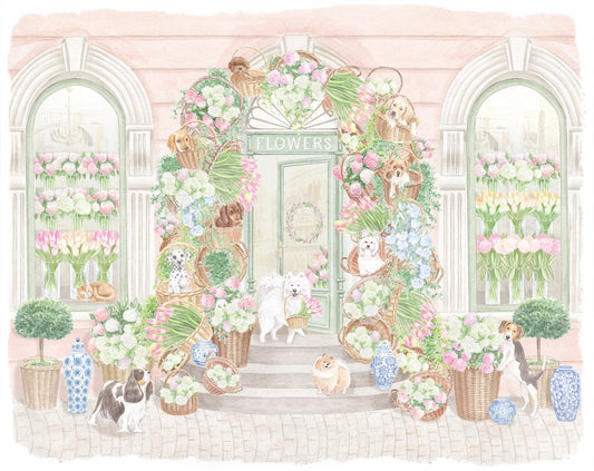 Nantucket Flower Shop Nursery Art print