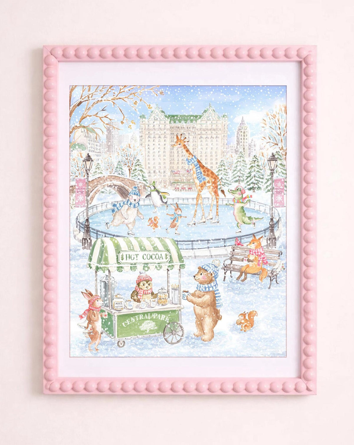 New York Winter Animals Art Print