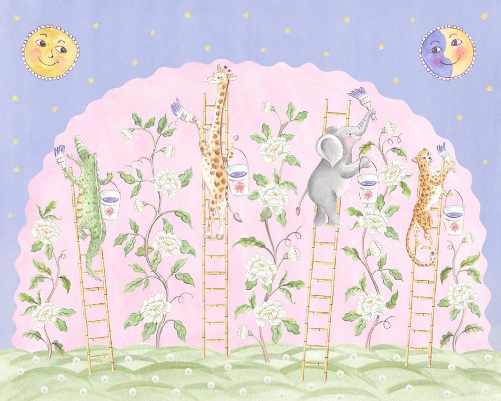 Safari Animals Nursery Art Print