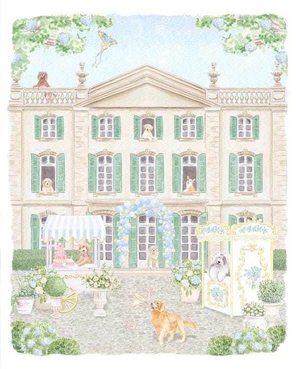 Parisian Cafe Watercolor Art Print