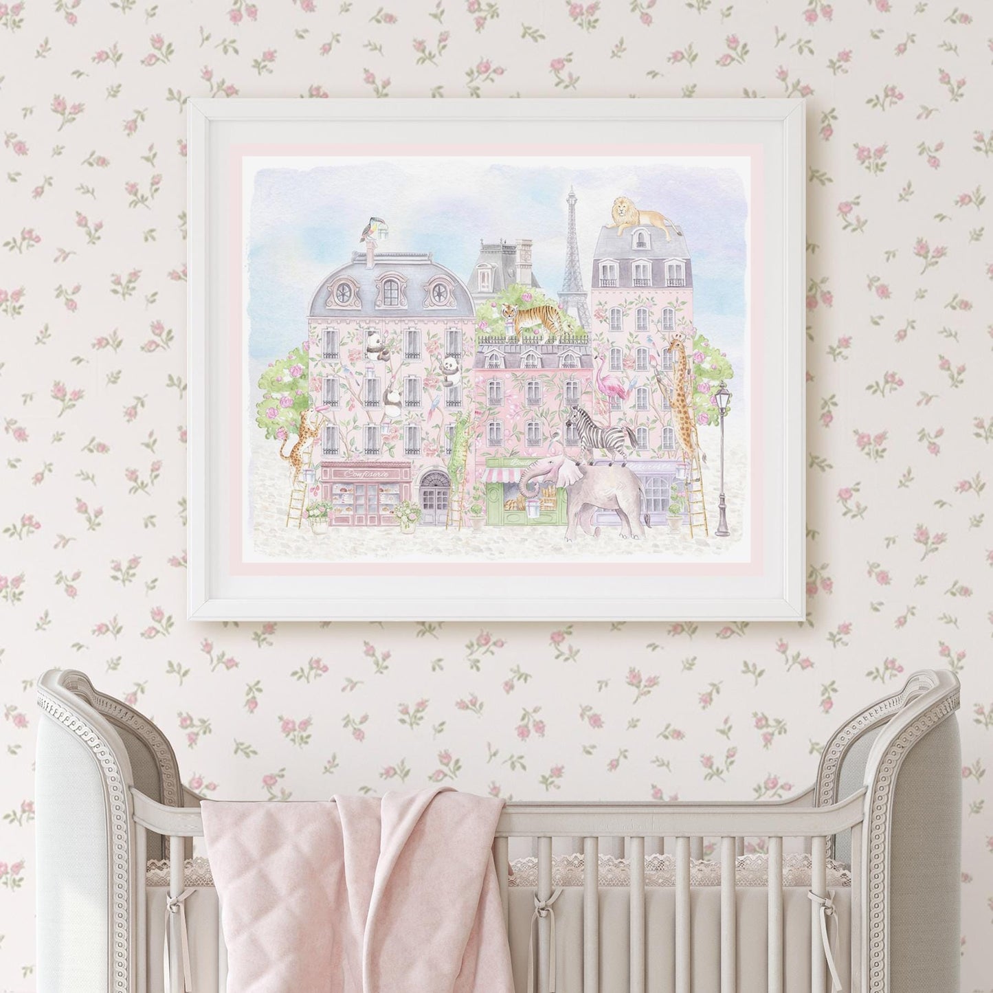 Paris Animals Watercolor Art Print