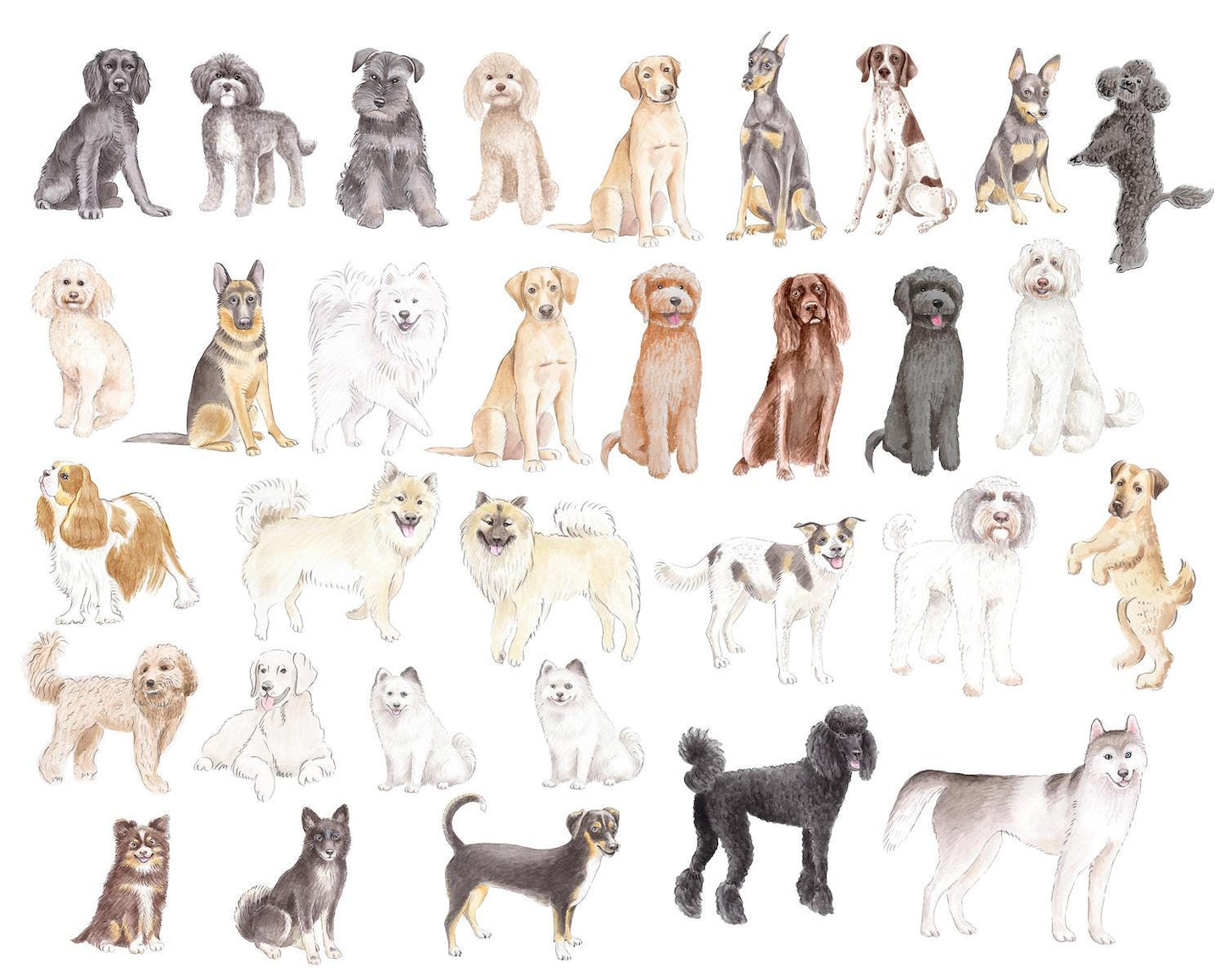 Golfing Dogs Art Print