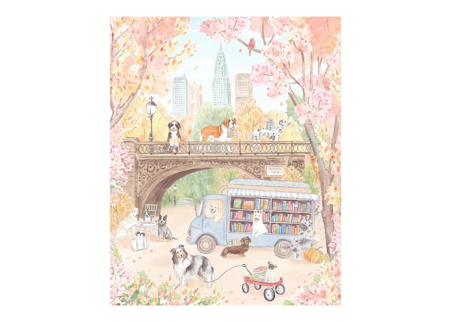 New York Dogs in Central Park New York Bookstore
