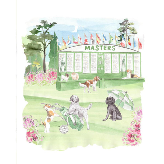 Masters Golfing Dogs Art Print