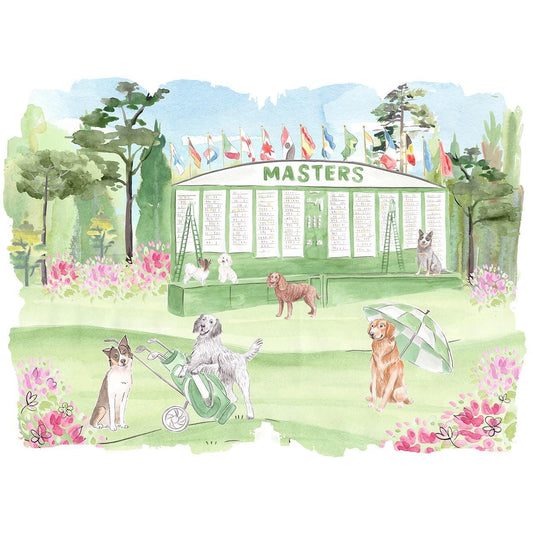 Masters Dogs Golfing Art Print