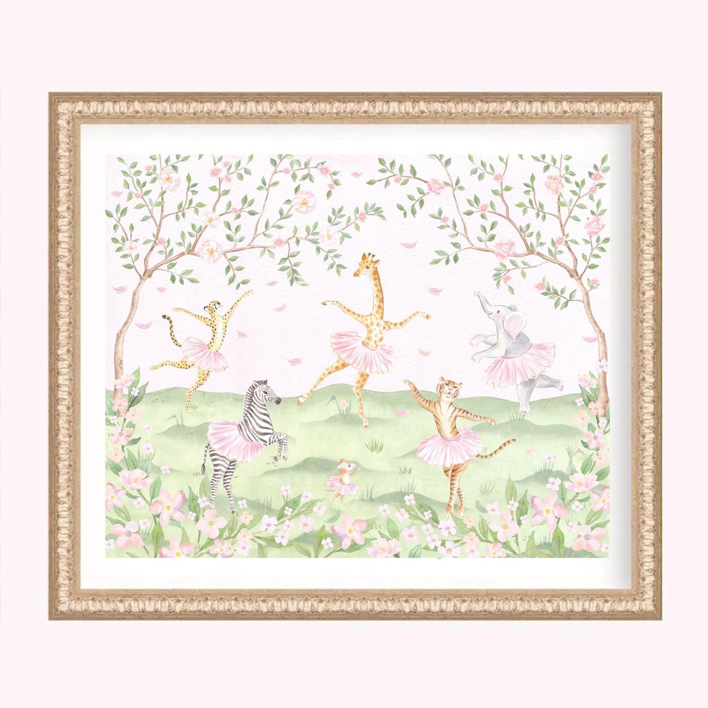 Ballet Safari Animals Art Print