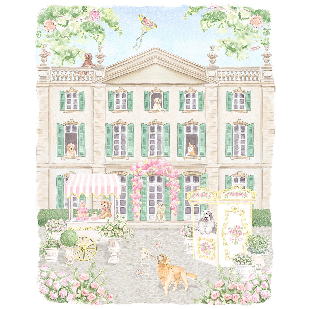 Parisian Cafe Watercolor Art Print