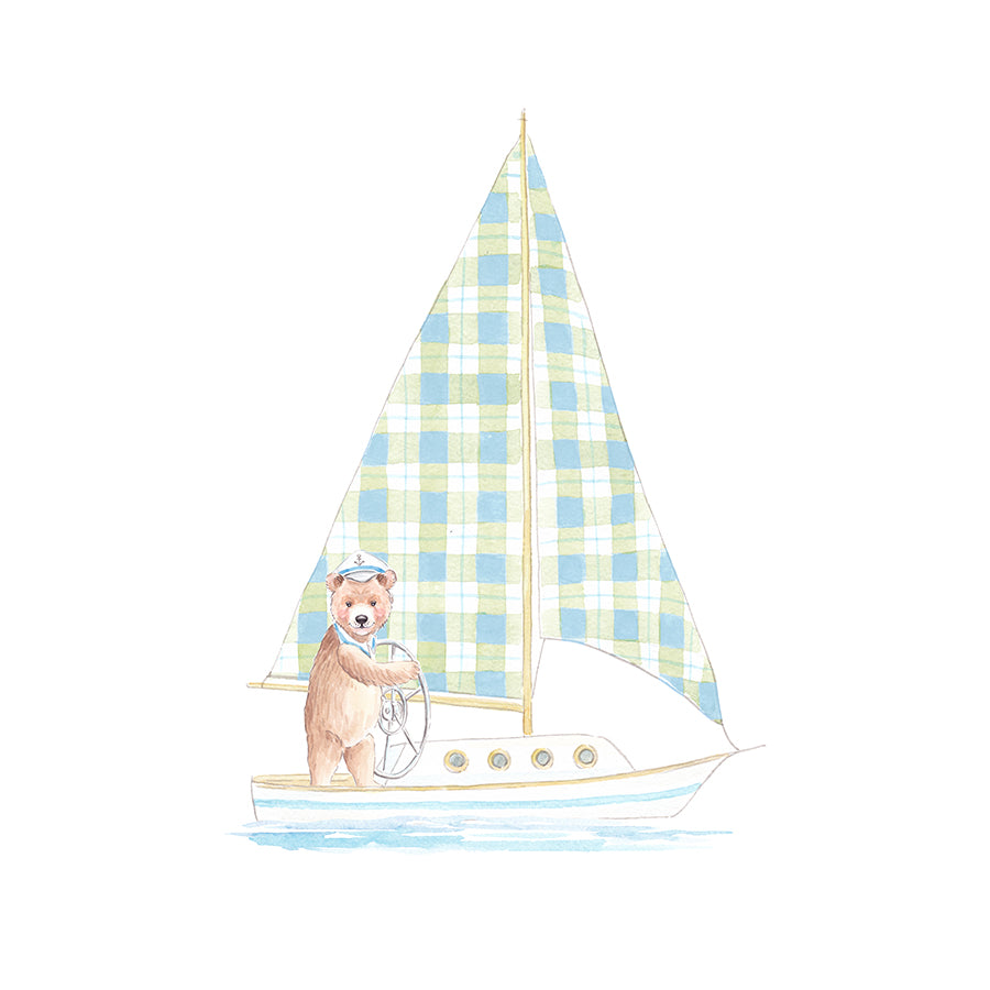Sailing Bear Art Print