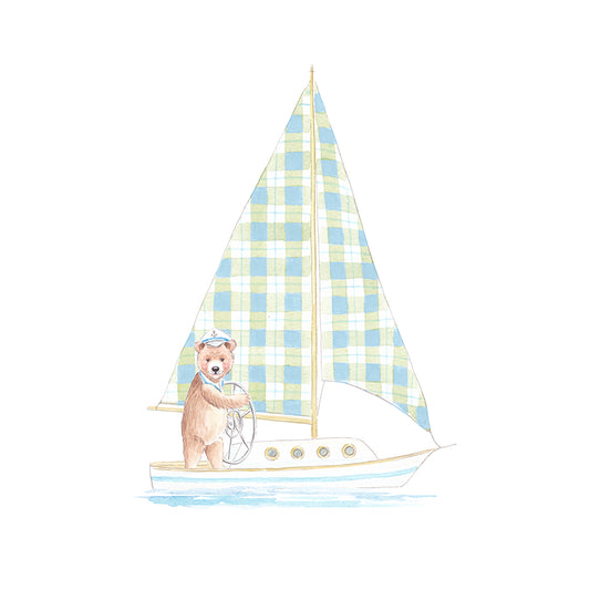 Sailing Bear Art Print