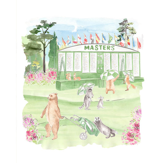 Masters Golfing Animals Art Print