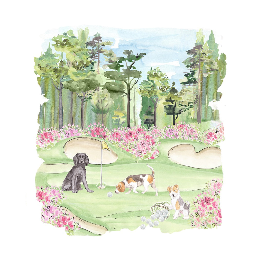 Masters Golfing Dogs Art Print
