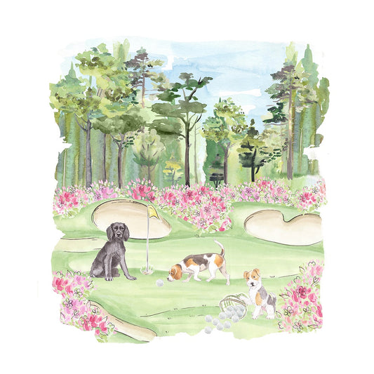 Masters Golfing Dogs Art Print